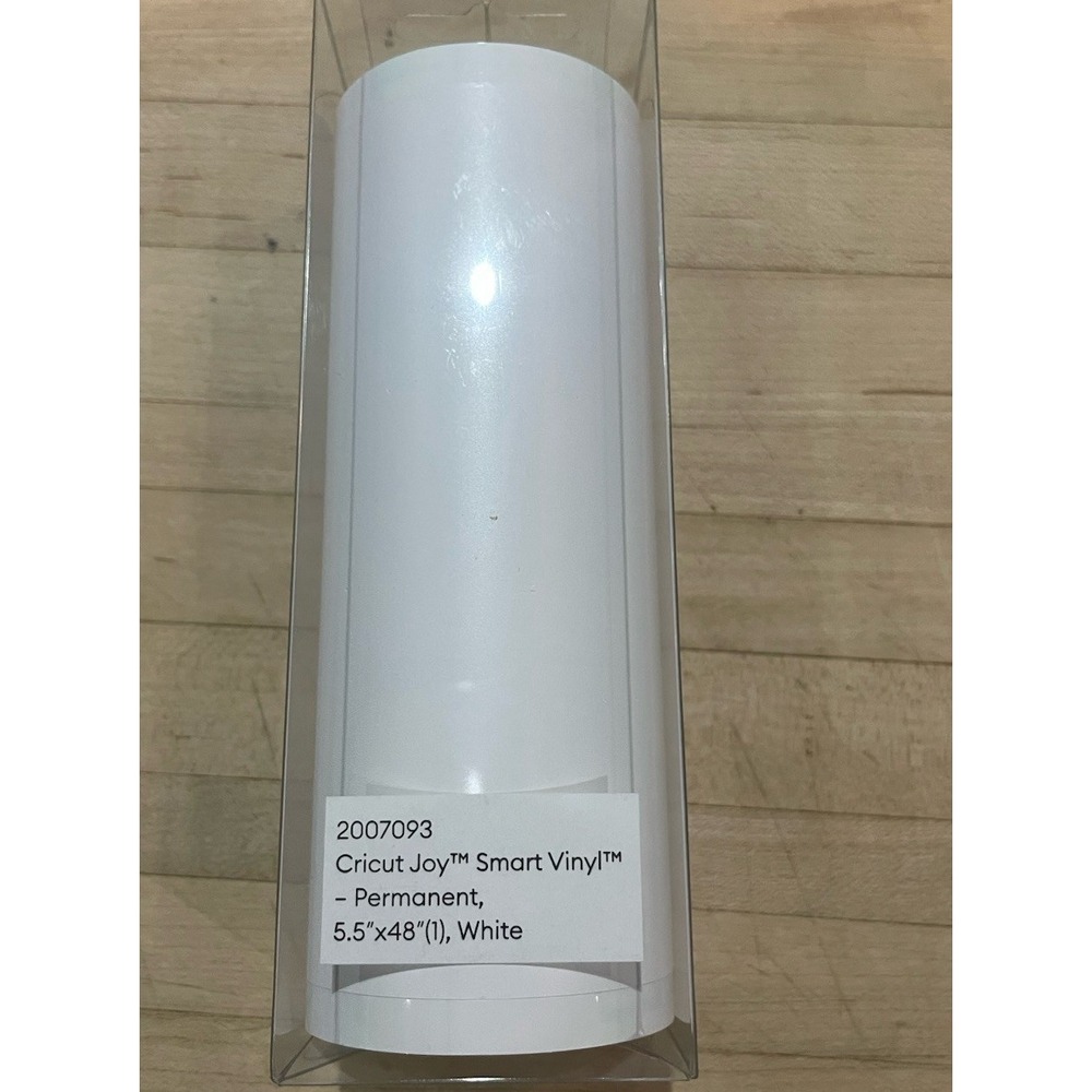 White Permanent Cricut Joy Smart Vinyl 5.5"x48" Roll (NEW & SEALED)